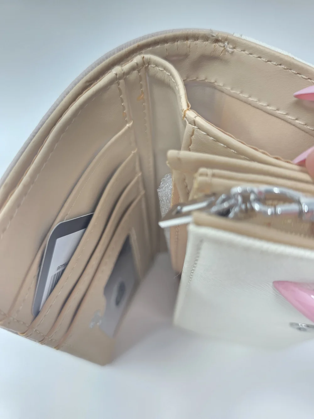 RARE GUESS Laken Smartphone Wristlet Wallet Phone Compartment Spellout Blush NWT